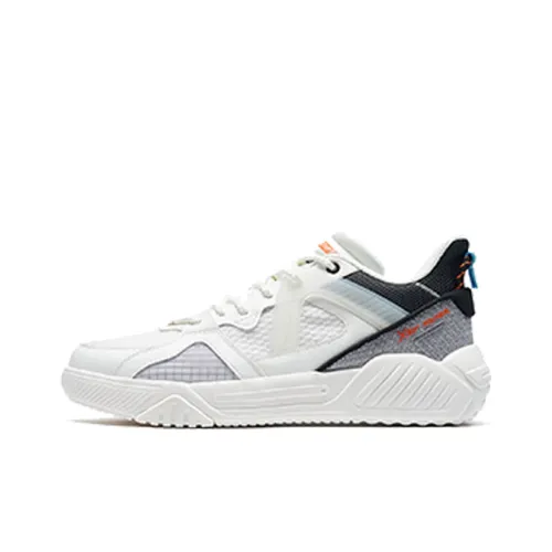 XTEP Running Shoes Men Low-Top Sail White/Ash Grey/Black