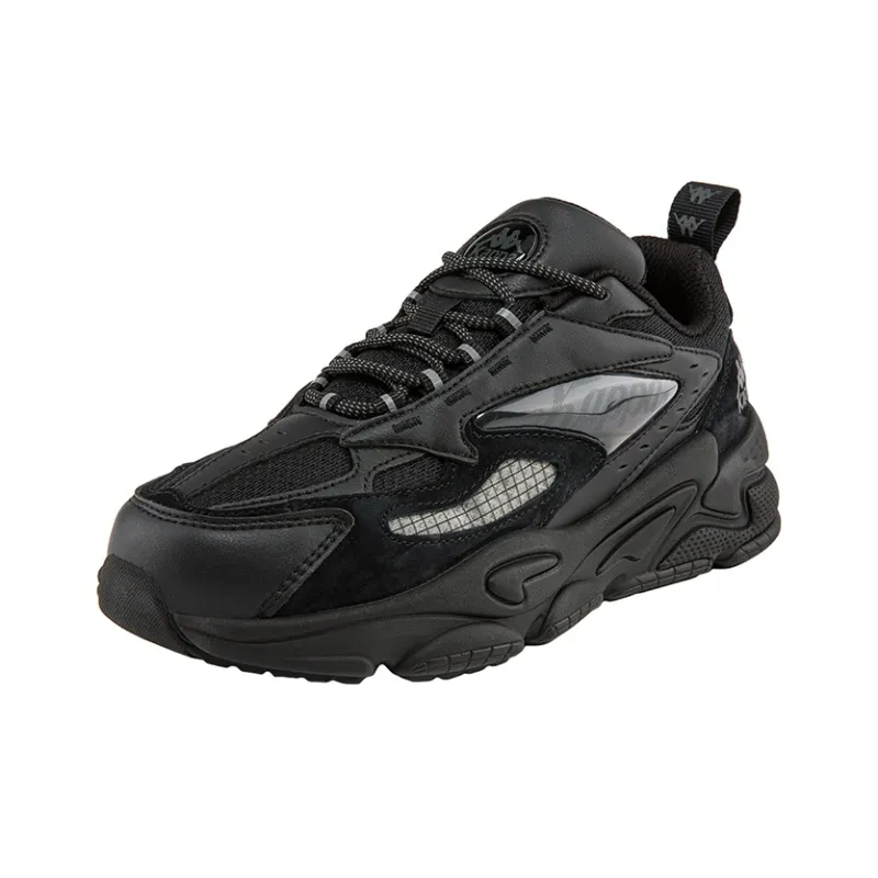 Kappa Wear Resistant Coverage Low Top Casual Shoes Unisex Black-1
