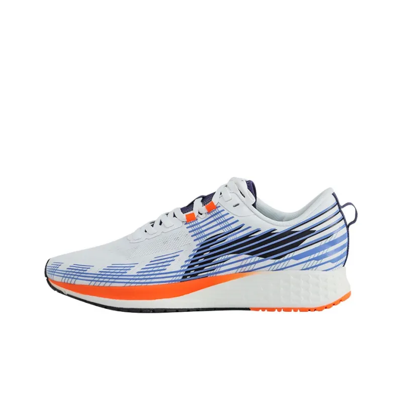 LiNing Red Hare 4 Cushioning Breathable Low Top Running Shoes Men's White Blue-0