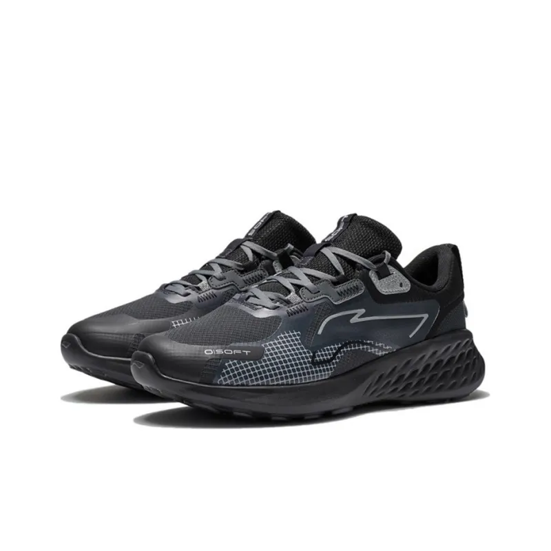 LiNing Soft Cushioned Slip-Resistant Abrasion-Resistant Low-Top Casual Shoes Men's Phantom Black-2