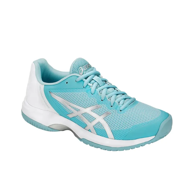 Asics Gel-Court Speed Clay Breathable Low-Top Running Shoes Women's Cerulean Silver-2