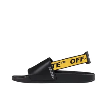 OFF WHITE Character Slippers Fashion Sandals Black Yellow