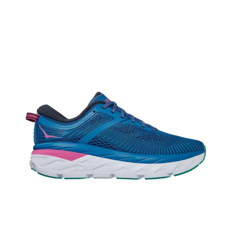 HOKA ONE ONE Bondi 7 Vallarta Blue Phlox Pink Women's-1