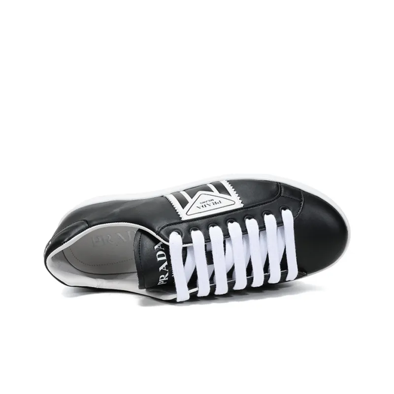 PRADA Stylish Skateboarding Shoes Men's Black White-4