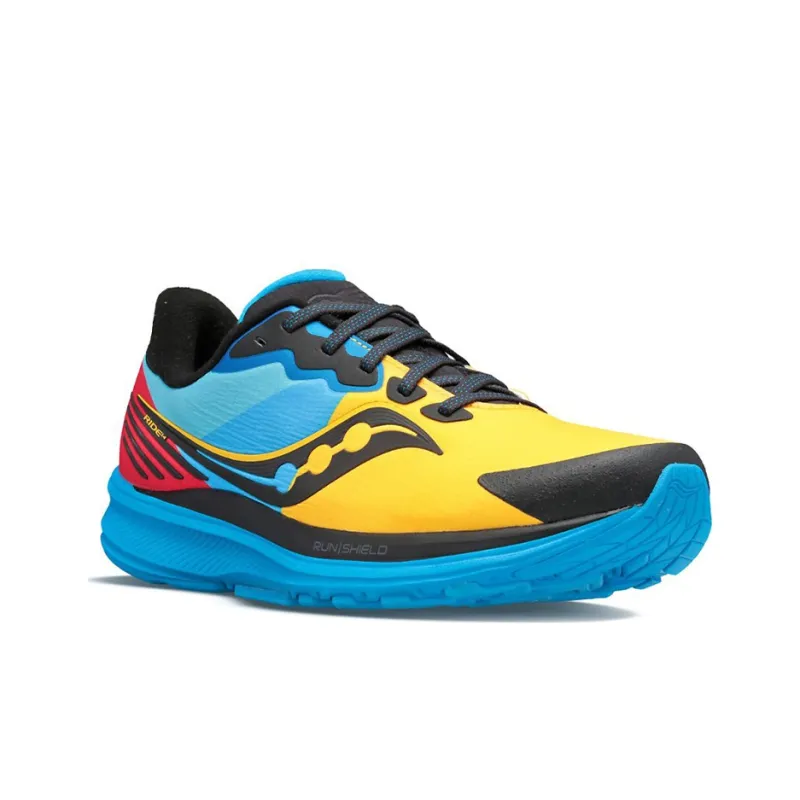 Saucony Runshield 14 Runshield Low-Top Running Shoes Women's Yellow Blue-2