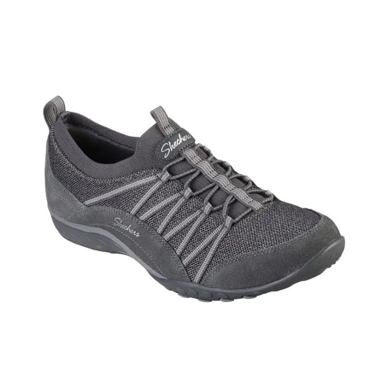 Skechers Breathe-Easy Casual Shoes Women's Low-Top Dark Gray-2
