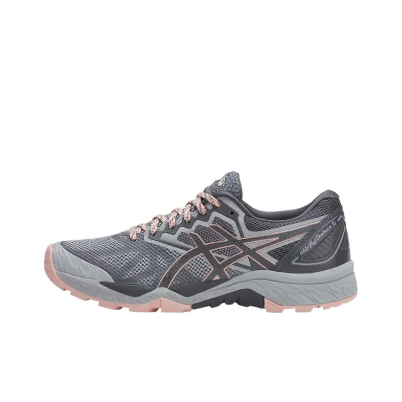 Asics GEL-FujiTrabuco 7 Durable Breathable Low-Top Running Shoes Women's Gray Pink-0