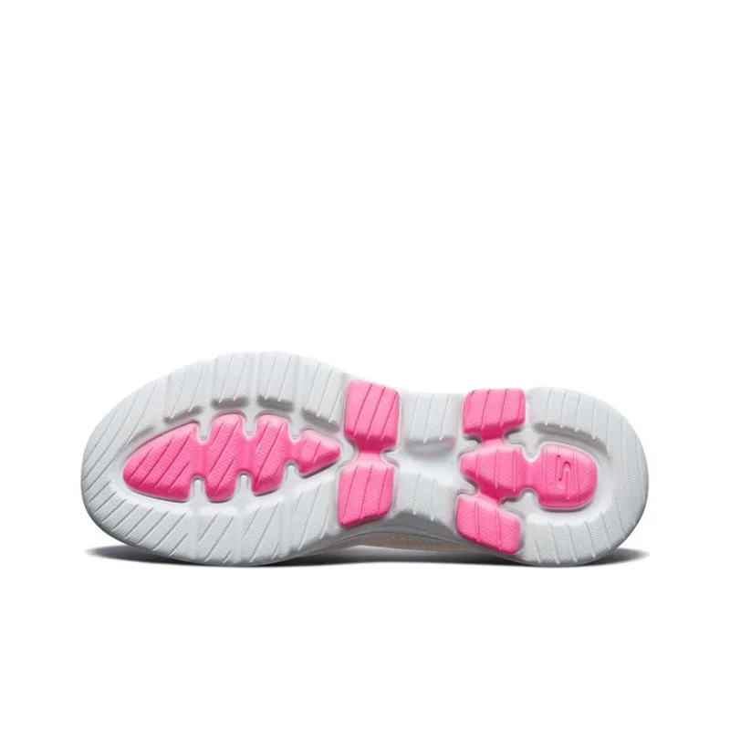 Skechers Go Walk 5 Slip On Shoes Women's Low Top White/Pink-4