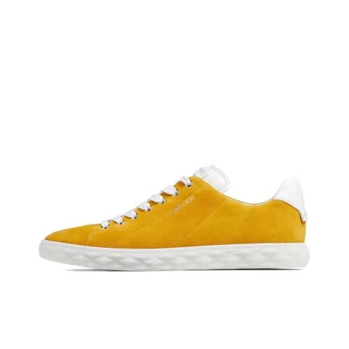 Jimmy Choo Diamond Skateboard Shoes Men Low-Top Yellow