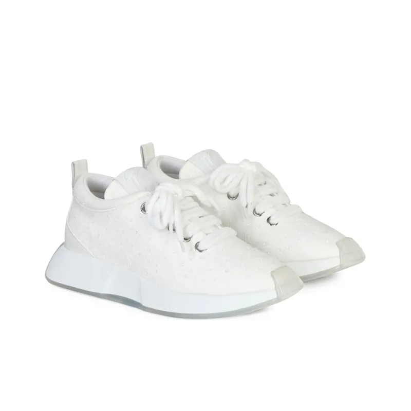 Giuseppe Zanotti/GZ Fero Cushioned Wear-Resistant Lightweight Warm Low-Top Skateboard Shoes Women's White-2