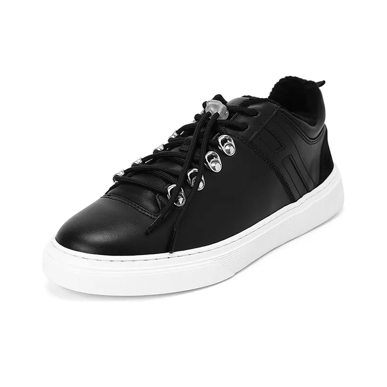 HOGAN CASSETTA 365 Low Top Skateboard Shoes Men's Black White-1