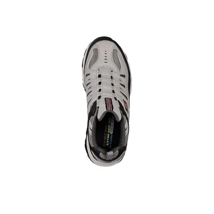 Skechers After Burn M. Fit Anti-Slip And Wear-Resistant Breathable Low-Top Running Shoes Men's Gray Black-2