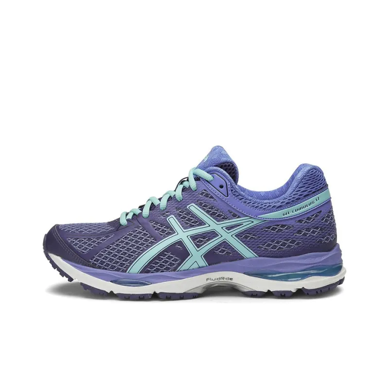 Asics Gel-Cumulus 17 Wear-Resistant Low-Top Running Shoes Women's Purple Blue D-Width-0