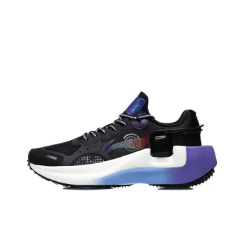LiNing Ranger Cushioned Slip Resistant Abrasion Resistant Low Top Running Shoes Men's Black Purple