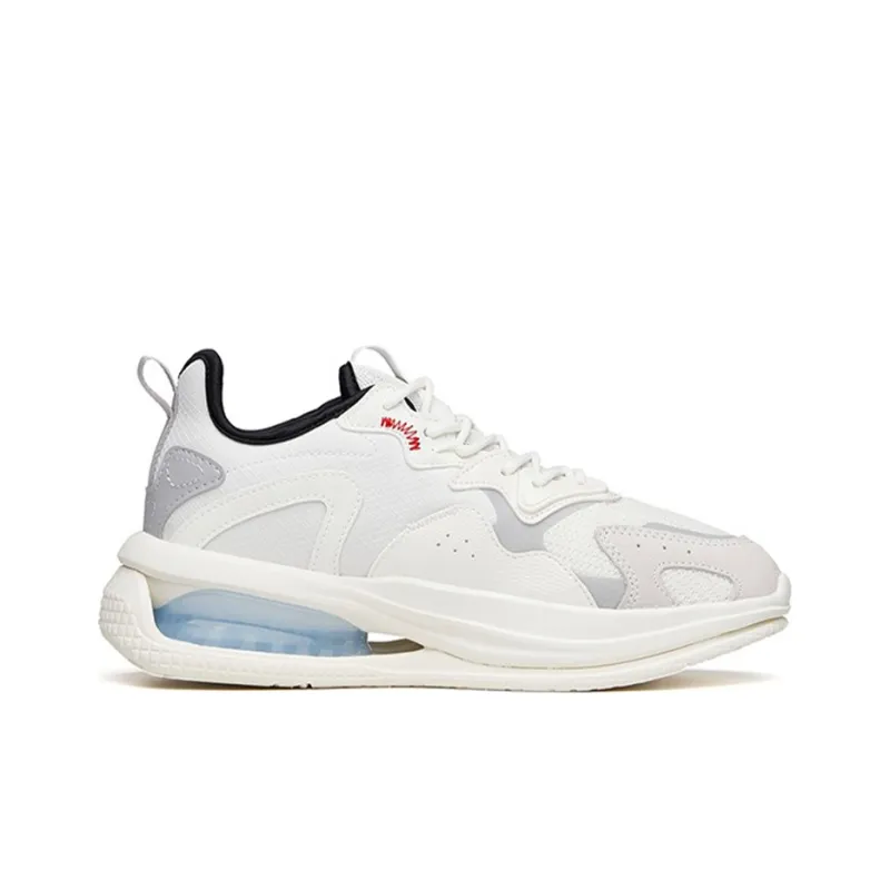 Anta Breathable Abrasion Resistant Slip Resistant Low Top Running Shoes Men's Pumice Cloud Gray-1