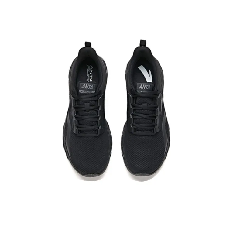 Anta Running Collection Cushioning Anti Slip And Wear Resistant Low Top Running Shoes Men's Black-2