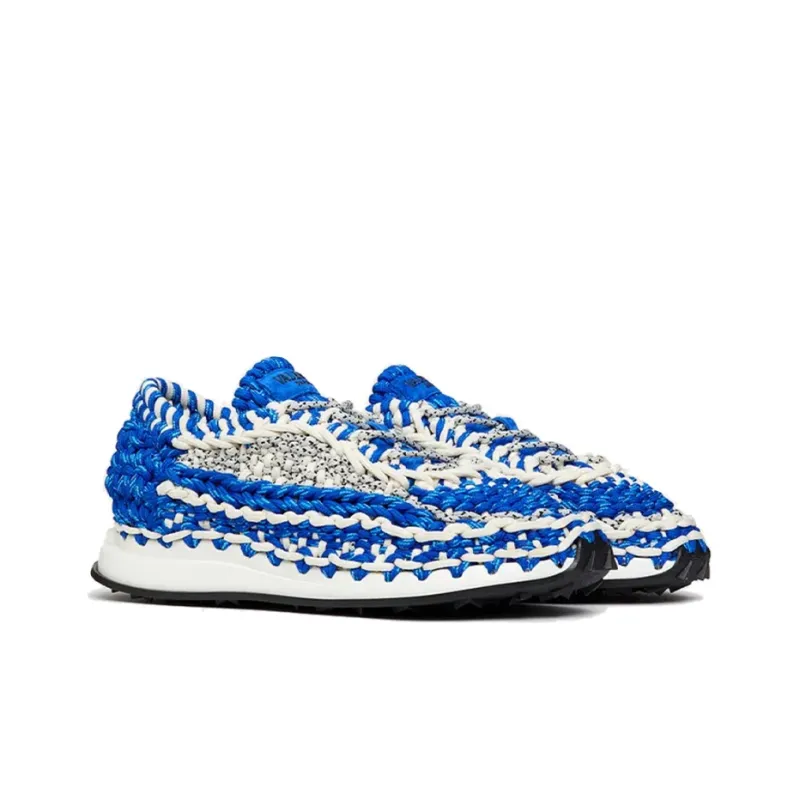 Valentino GARAVANI Crochet Cushioning, Slip Resistant, And Abrasion Resistant Low Top Sports Casual Shoes Men's Blue-2