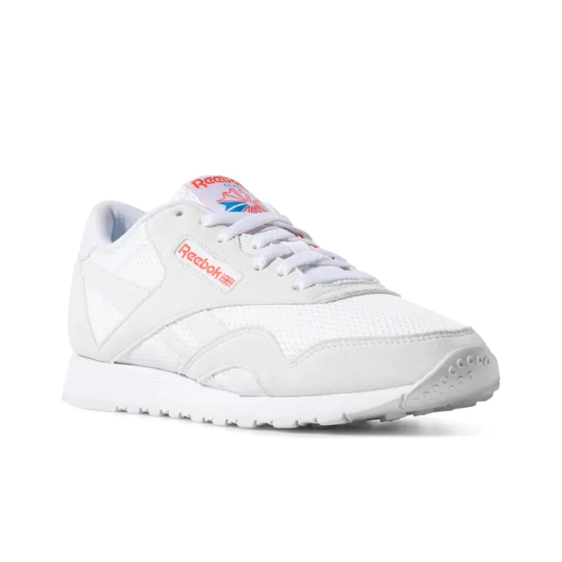 Reebok Classic Nylon Running Shoes Women's Low-Top White/Gray-2