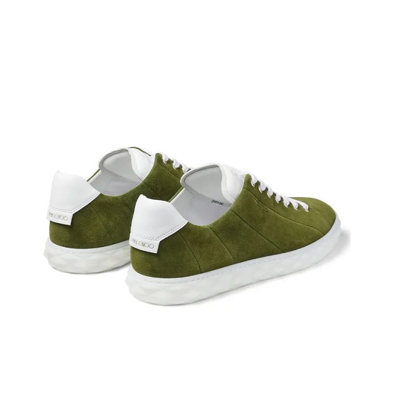 Jimmy Choo Diamond Wear-Resistant Slip-Resistant Low-Top Casual Skateboard Shoes Men's Light Olive Green-2