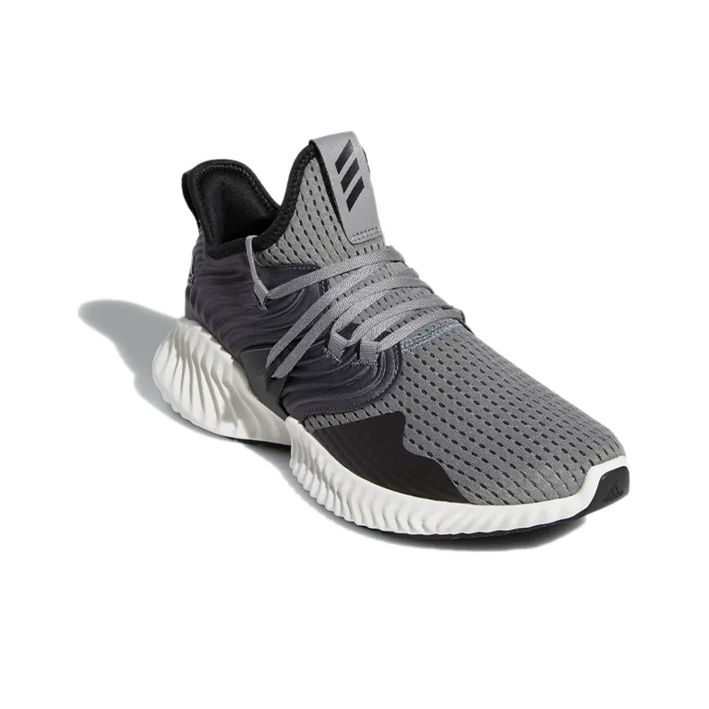 Adidas Alphabounce Instinct Breathable Low-Top Running Shoes Men's Gray Black-1