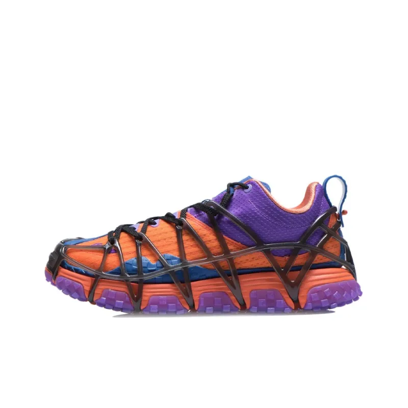 LiNing Mix ACE Running Shoes Women's Low Top Flame Orange/Fluorescent Grape Purple-0