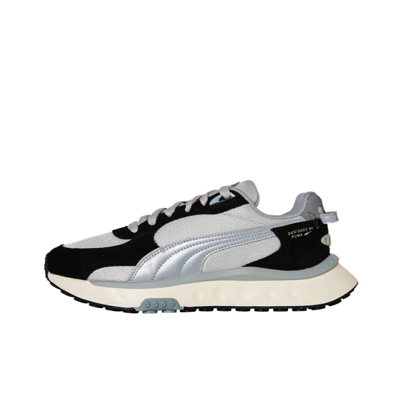 PUMA Wild Rider Casual Shoes Unisex Low Top Gray/Black/Silver-0