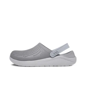 Crocs LiteRide Flash Shoes Smoke Grey White Sandals