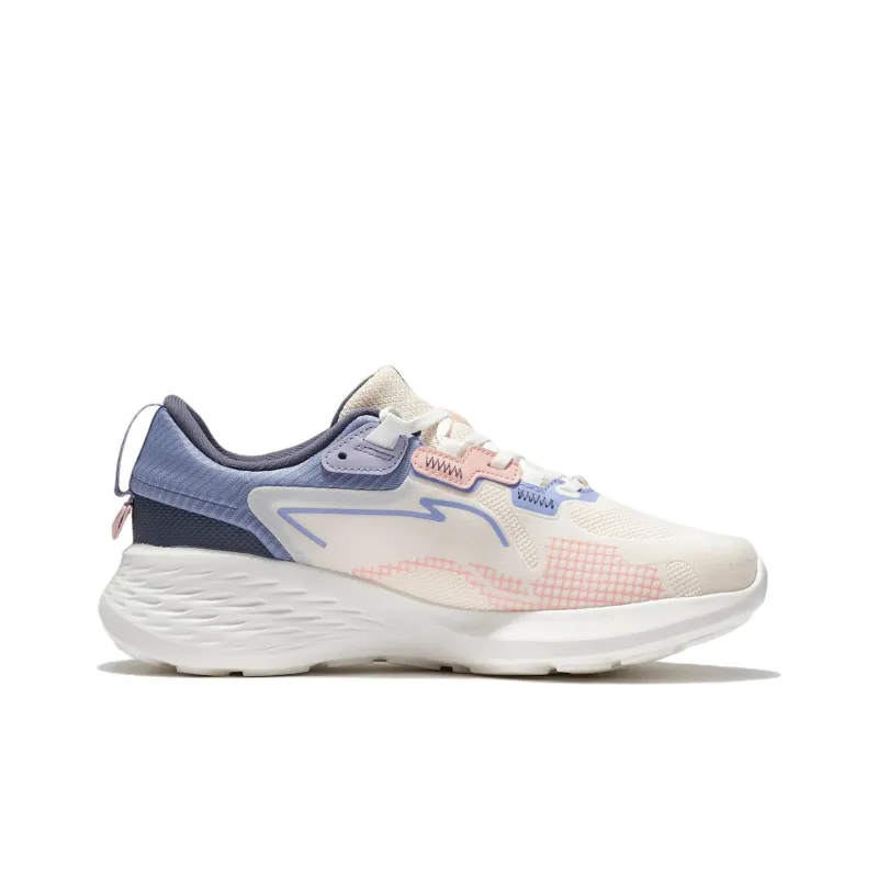 LiNing Element Cushioning Anti Slip And Wear Resistant Low Top Casual Shoes Women's Pink Apricot-1