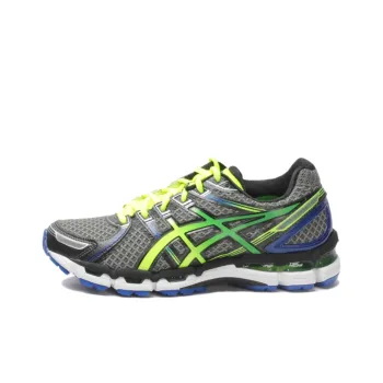 Asics Gel-Kayano 19 Anti-Slip And Wear-Resistant Breathable Low-Top Athletic Shoes Men's Gray Yellow