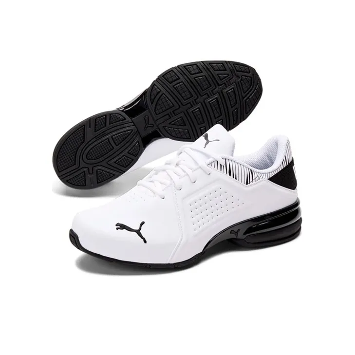 PUMA Viz Runner Graphic Running Shoes Men Low-Top White/Black-3