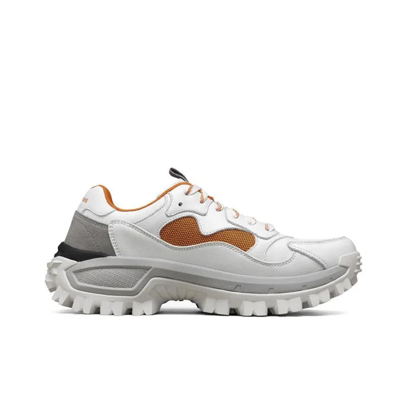 Skechers Running Shoes Men Low Top Silver/Gray/Brown-1