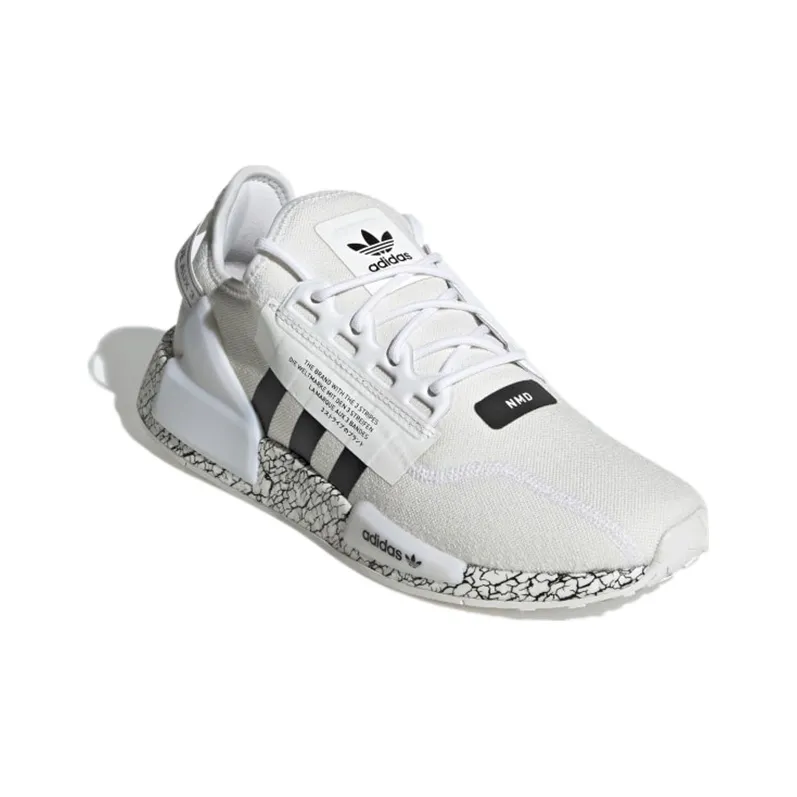 Adidas NMD_R1 V2 'Crackled White Black'-2