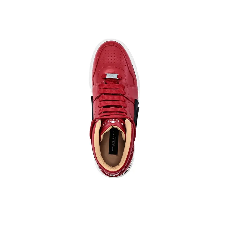 PHILIPP PLEIN High Top Skateboard Shoes Men's Red-2