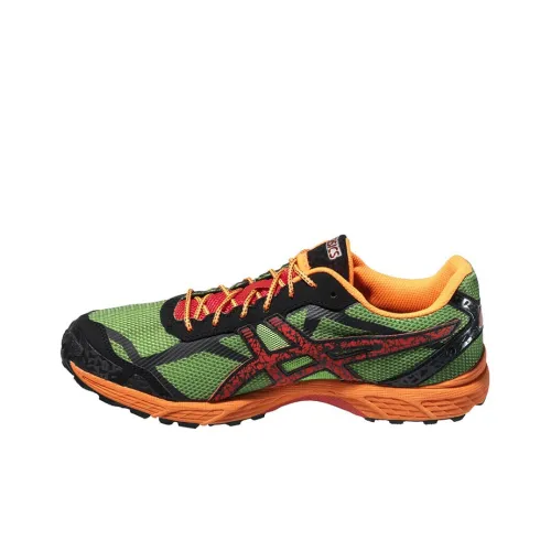 Asics Gel-Fuji Racer Wear-Resistant Slip-Resistant Low-Top Running Shoes Men's Green Red