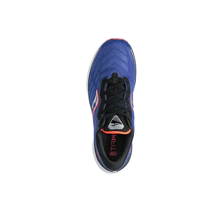 Saucony Triumph 19 Cushioning Anti Slip And Wear Resistant Low Top Marathon Running Shoes Men's Blue White ·-2