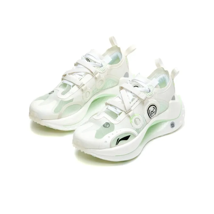 LiNing Jueying CRC Anti Slip Wear Resistant Low Top Running Shoes Men's Mist White-1