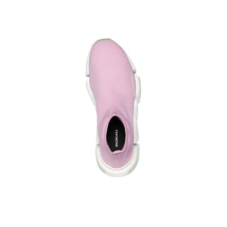 Balenciaga Speed 2.0 Anti-Slip And Wear-Resistant Breathable High-Top Casual Shoes Women's Peach Pink-3