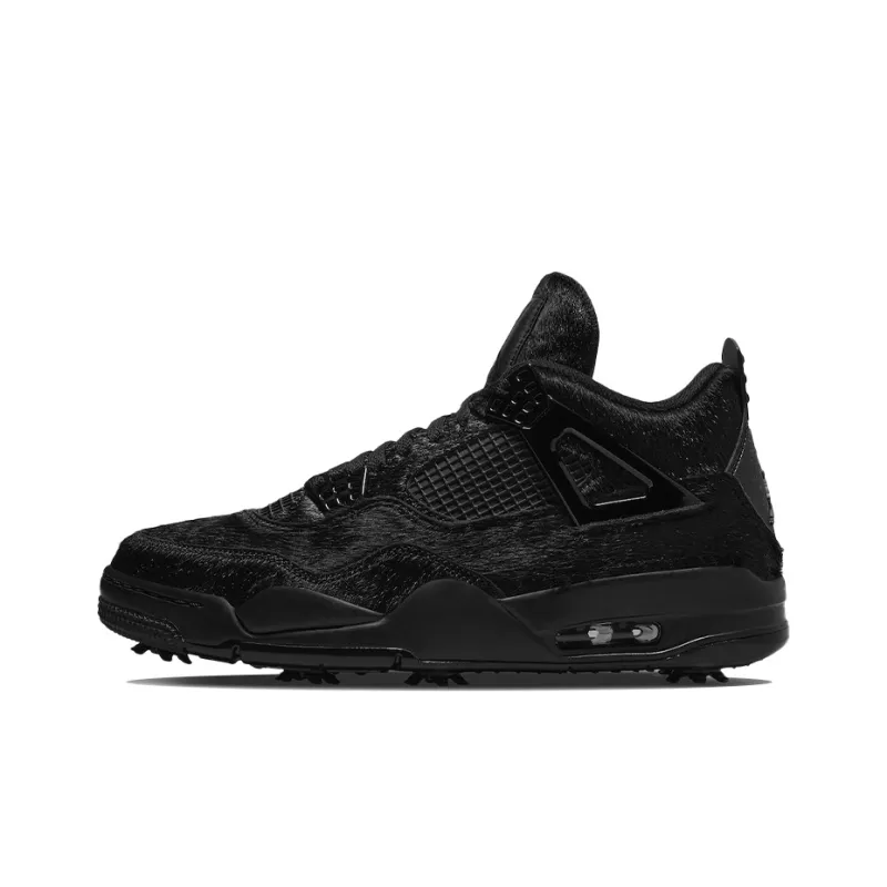 Jordan 4 Retro Golf Black Cat Pony Hair-0