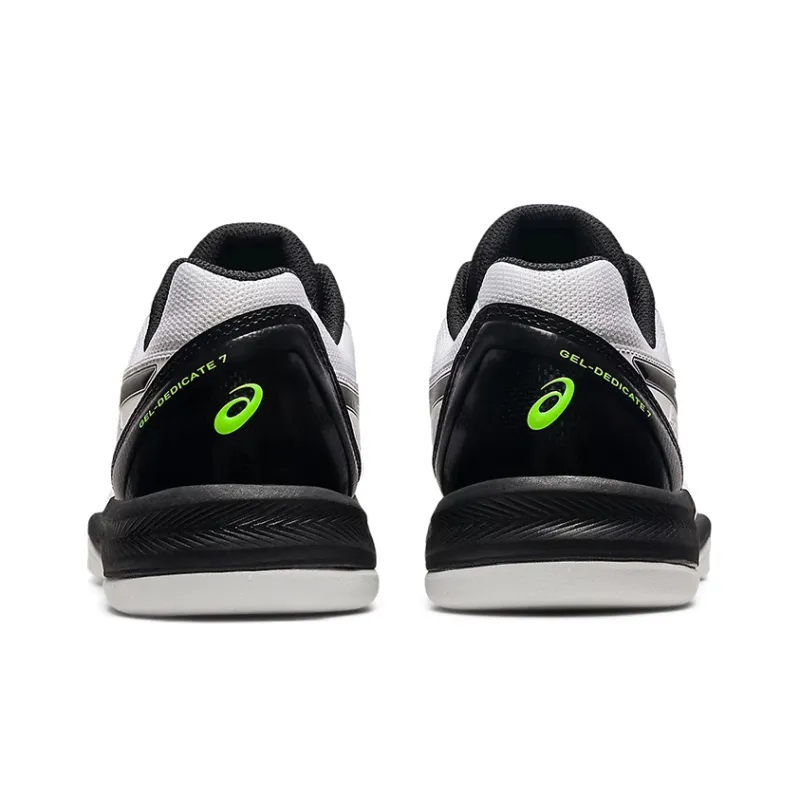 Asics Gel-Dedicate 7 Indoor Wear-Resistant Low-Top Running Shoes Men's White Black-4