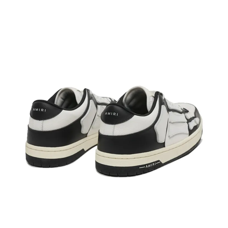 AMIRI Skel Top Low Black White White-3