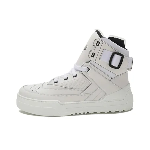 FENDI Skateboard Shoes Men High-Top White