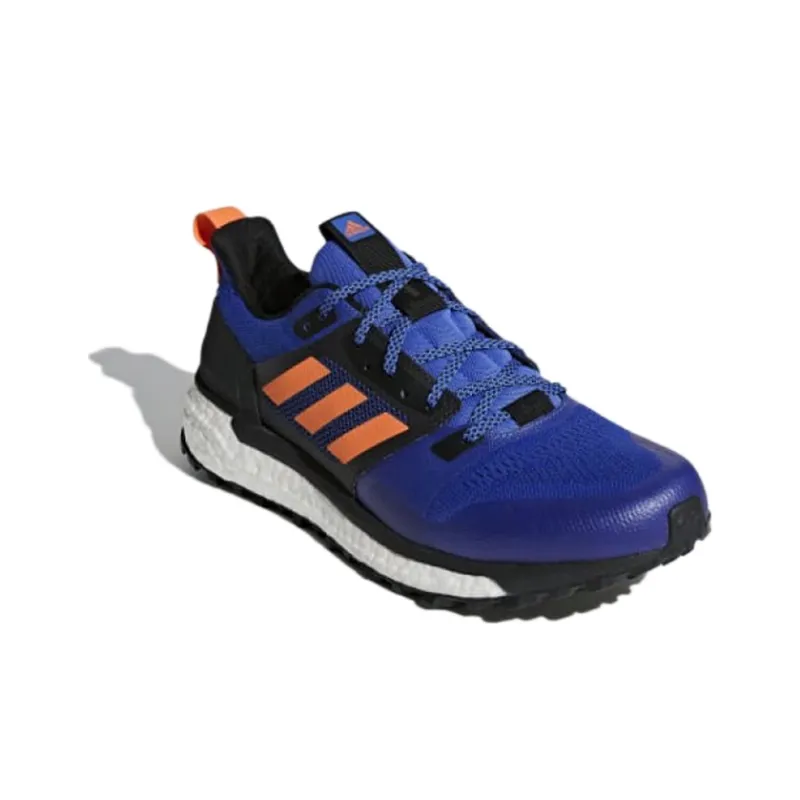 Adidas Supernova Trail Slip-Resistant Low-Top Running Shoes Men's Blue Black Orange-2