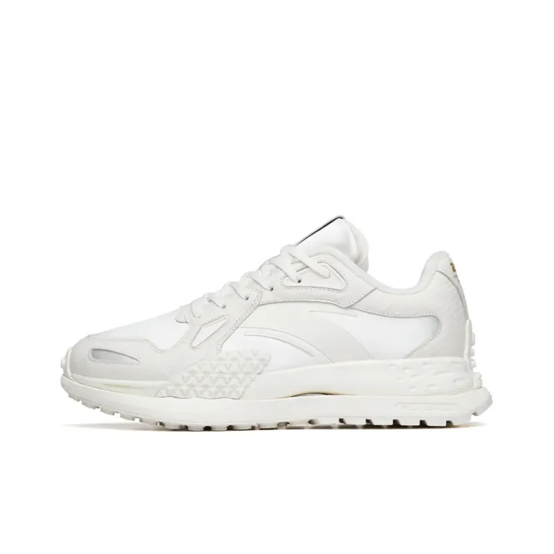 Anta Cushioning Anti Slip And Wear Resistant Low Top Running Shoes Women's Ivory White Trendy Casual Sleeping Dragon-0