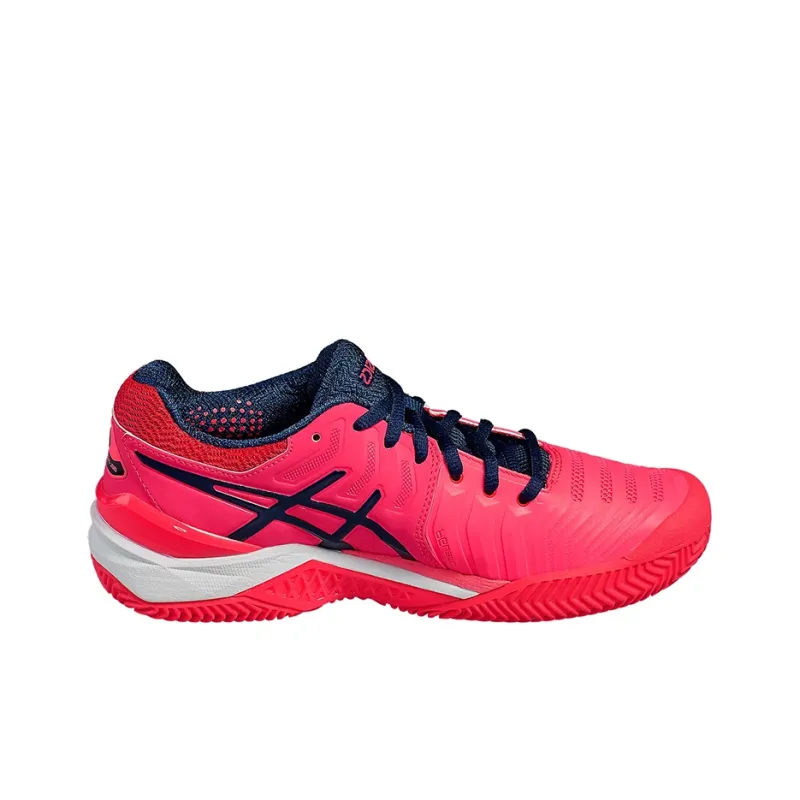 Asics Gel-Resolution 7 Gel Resolution 7 Clay Low-Top Running Shoes Women's Red Blue-1