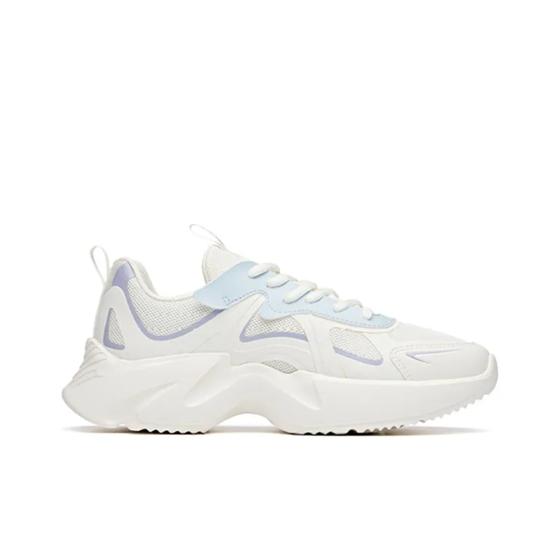 ANTA Running Shoes Women's Low Top Ivory White/Light Blue/Poplar Catkin Purple-1