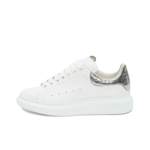 Alexander McQueen Oversized White Silver Croco