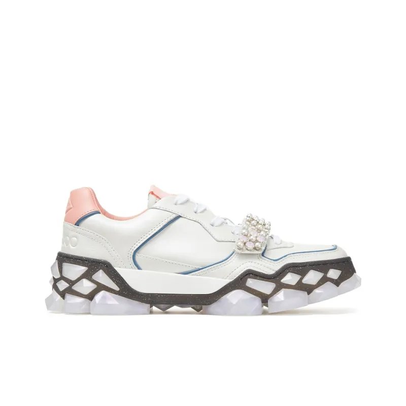 Jimmy Choo Diamond Low Top Casual Shoes Women's Ivory White-1