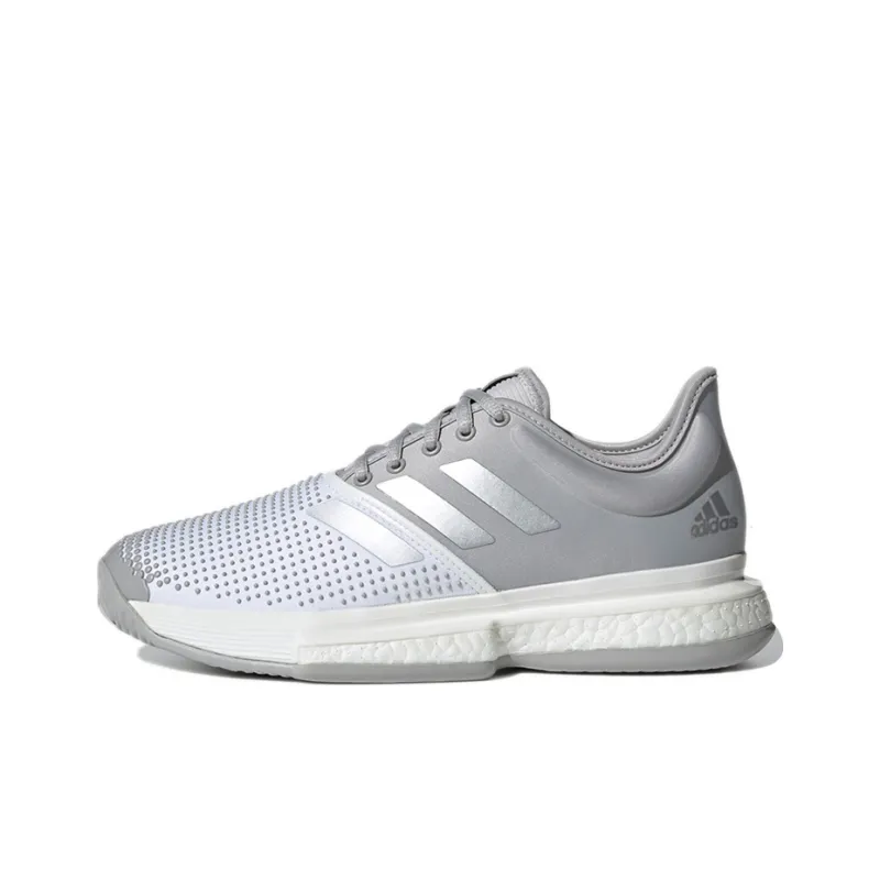 Adidas Solecourt Tennis Shoes Women's Low-Top White/Gray-0
