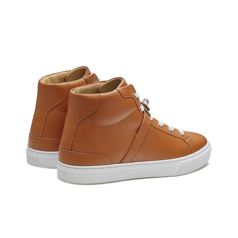 HERMES Daydream High Top Stylish Skateboarding Shoes Men's Brown-3