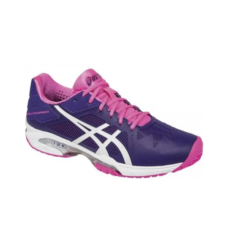Asics Gel-Solution Speed 3 Anti-Slip And Wear-Resistant Breathable Low-Top Running Shoes Women's Fuchsia-2